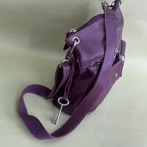 221○ FOSSIL パープル ハンドバッグ Fossil | Bags | Vintage Purple Fossil Pebbled Leather
